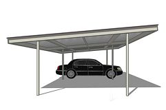 Flat top carport