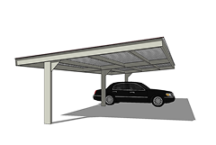 semi cantilevel carport